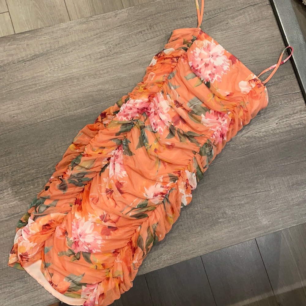 Ruched mini dress